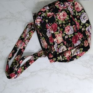 Floral zipper bag 13x15